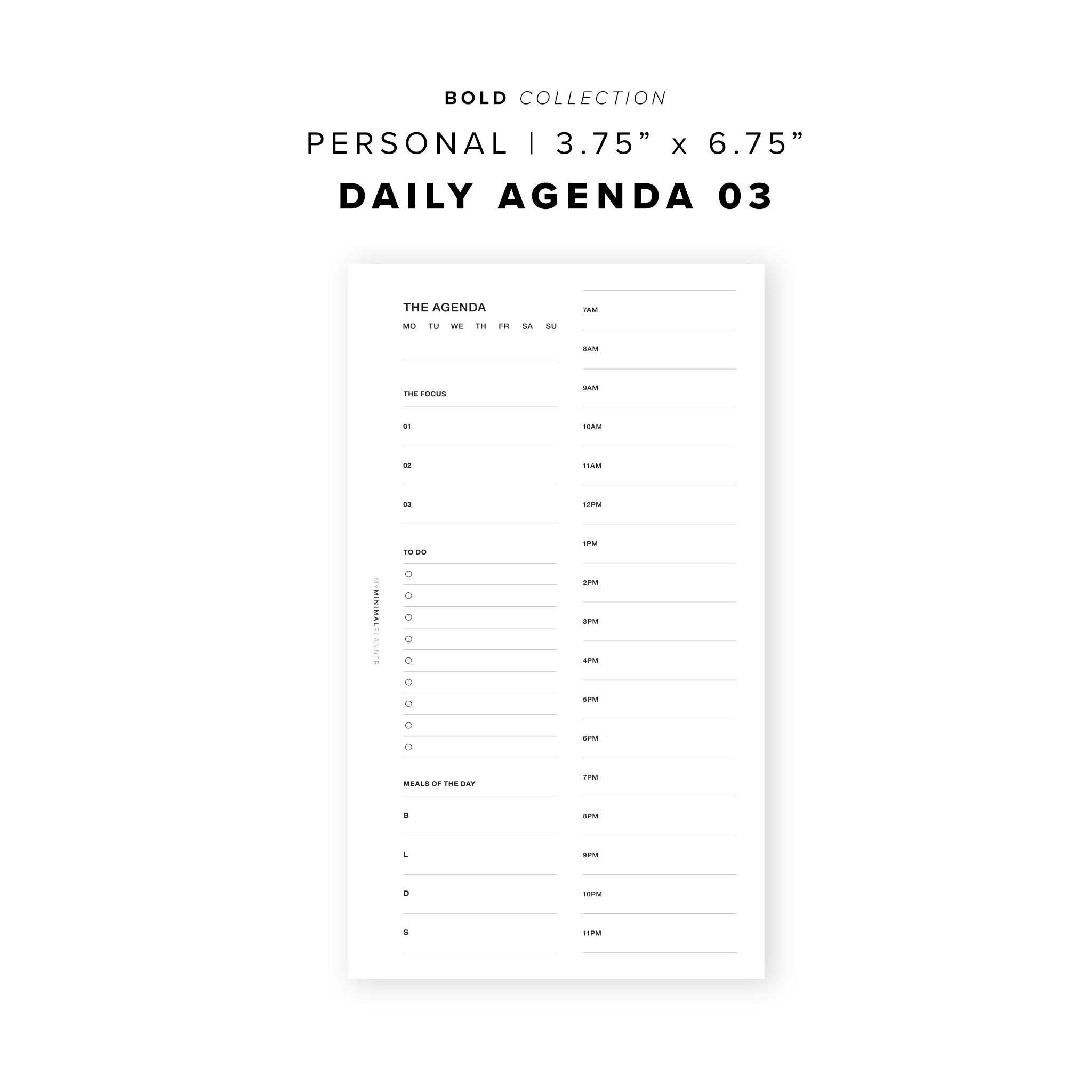 PR46 - The Agenda 03 - Printable Insert