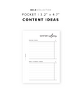 PR64 - Content Ideas - Printable Insert