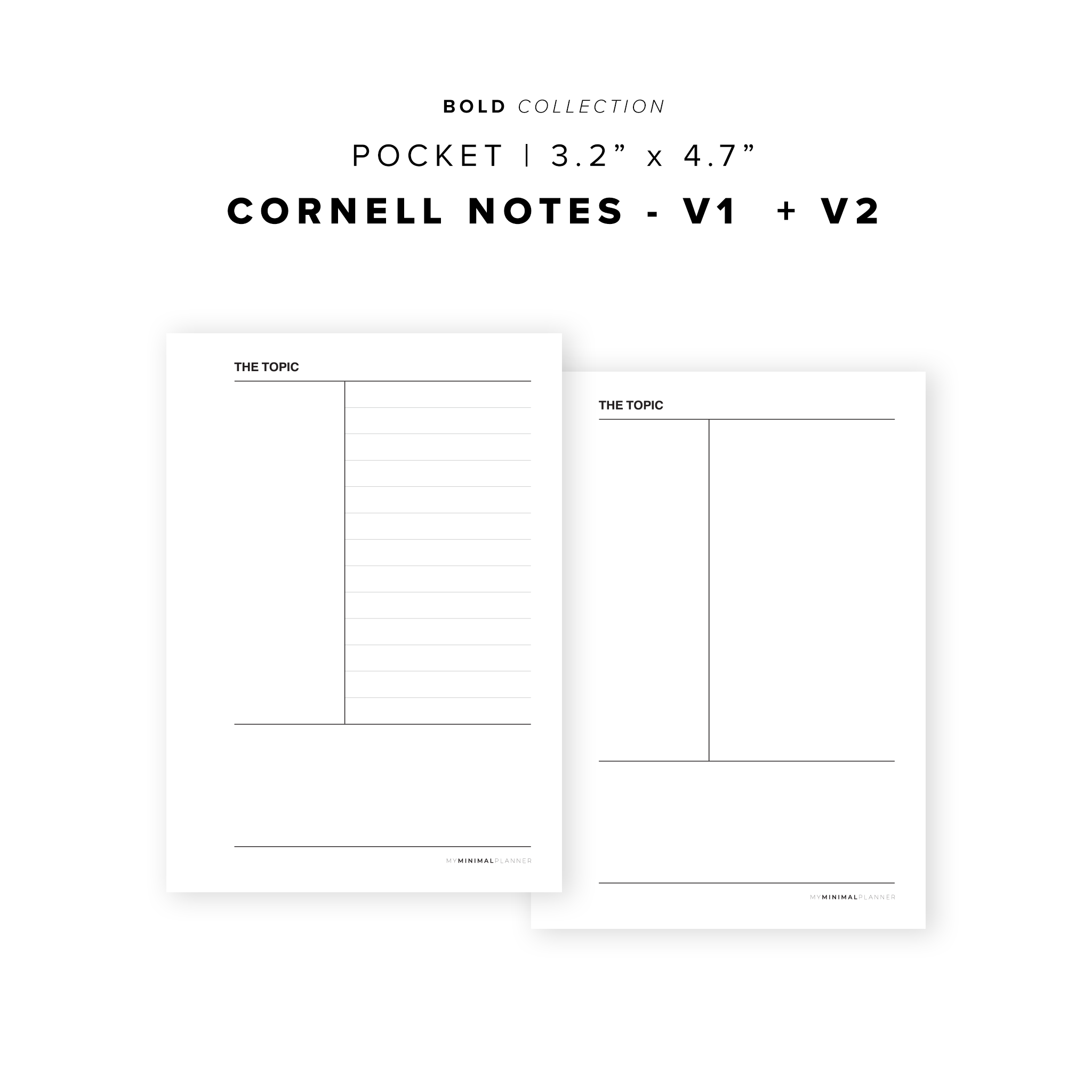 PR103 - Cornell Notes - Printable Insert