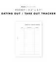 PR29 - Eating Out / Take Out Tracker - Printable Insert