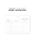 PR11 - Home Inventory - Printable Insert