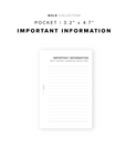 PR210 - Important Information - Printable Insert