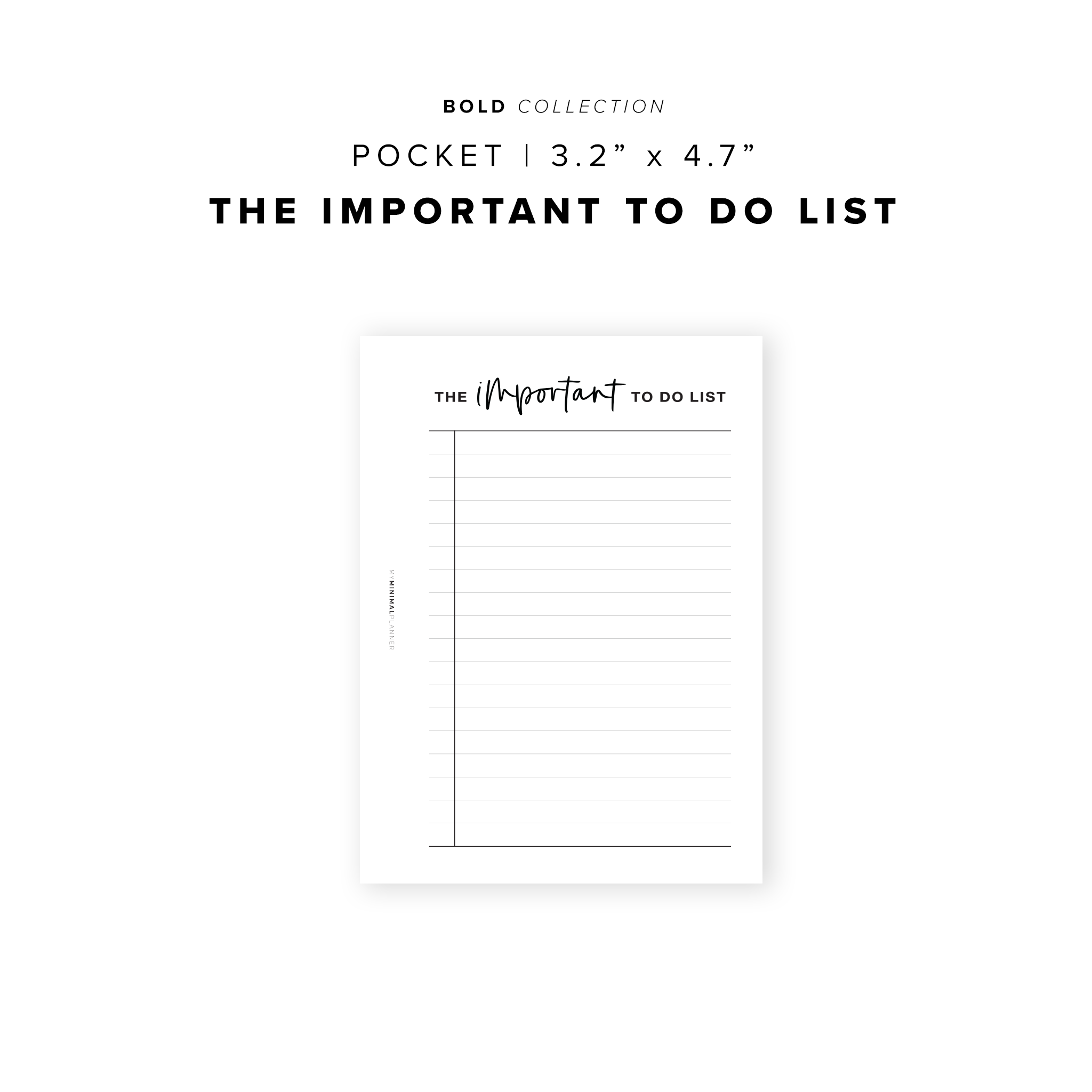 PR48 - The Important To Do List - Printable Insert