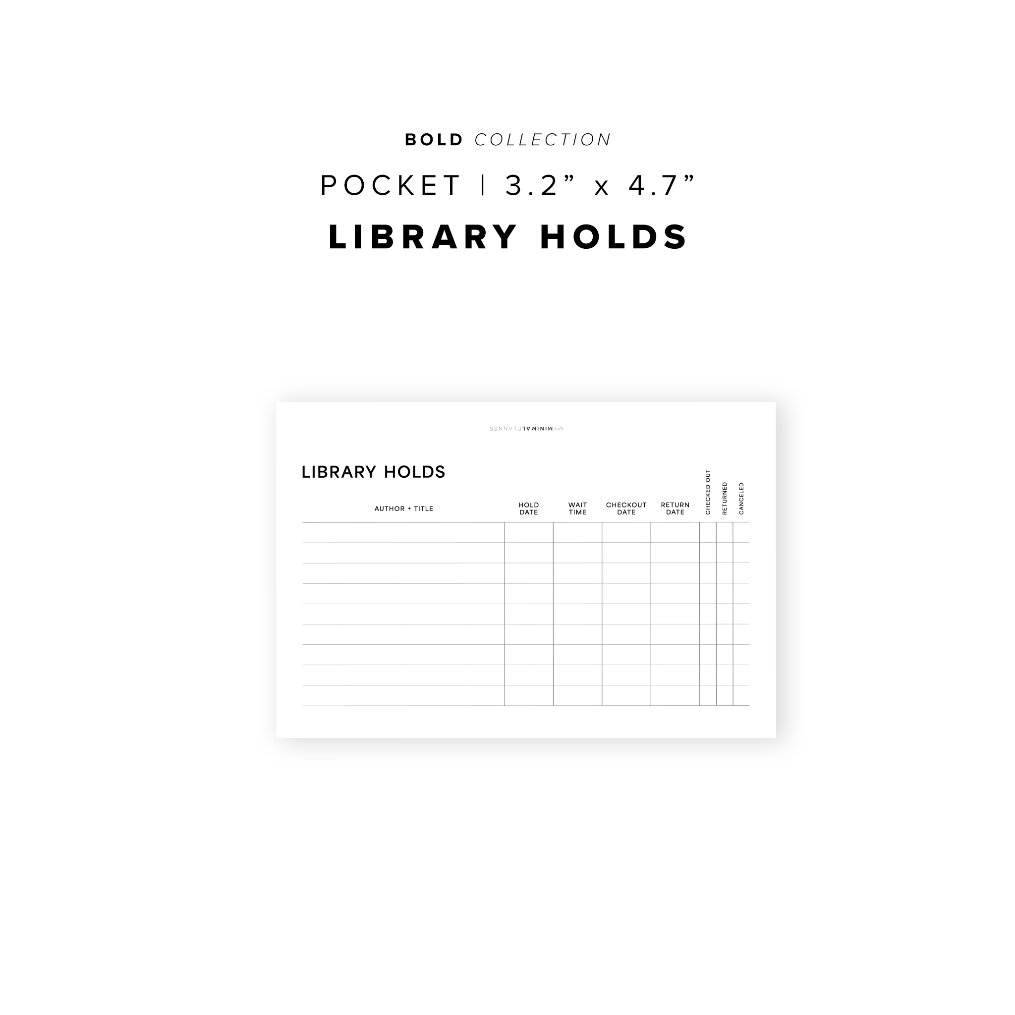 PR204 - Library Holds - Printable Insert