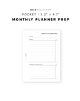 PR61 - Monthly Planner Prep - Printable Insert