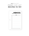 PR146 - Recipes to Try - Printable Insert