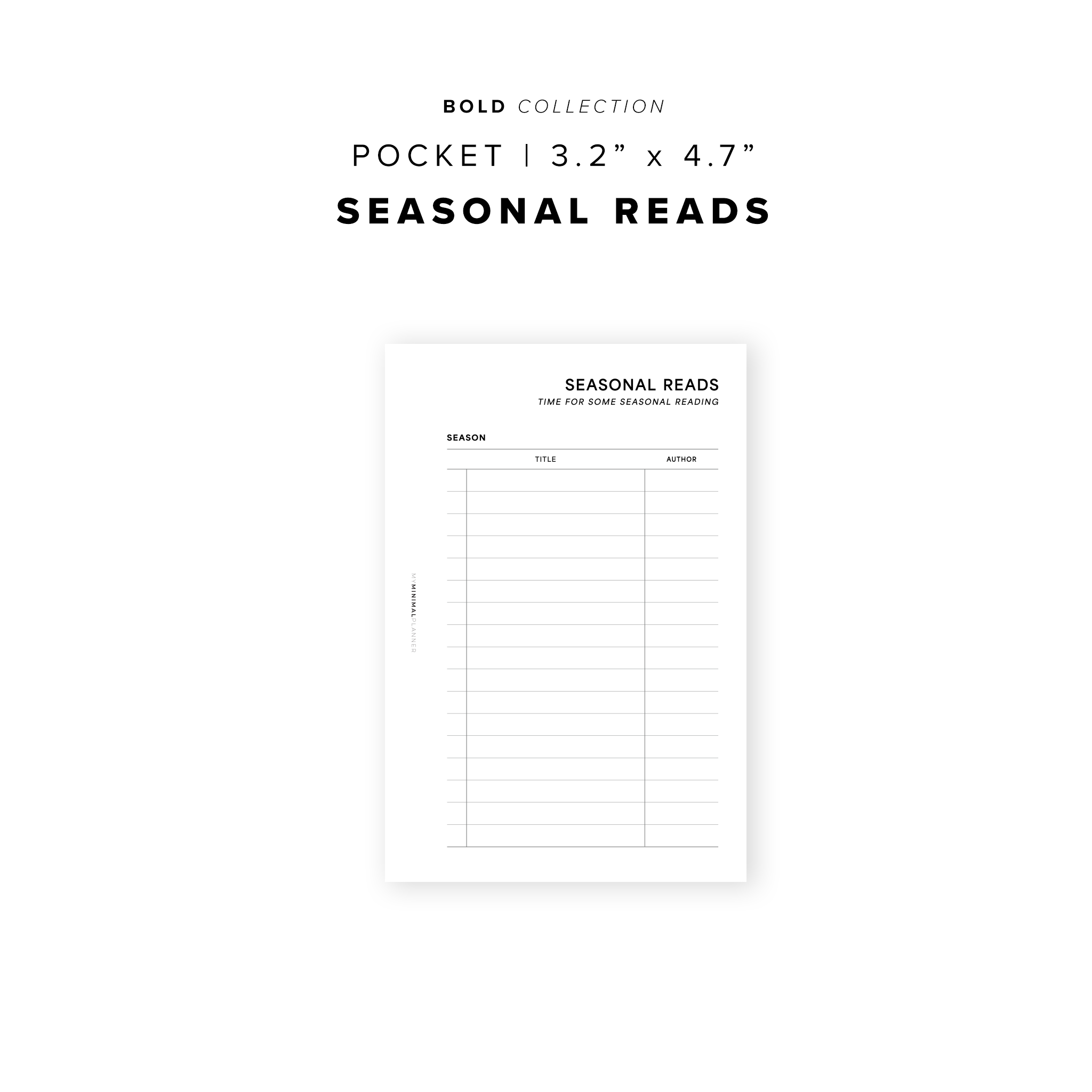 PR196 - Seasonal Reads - Printable Insert