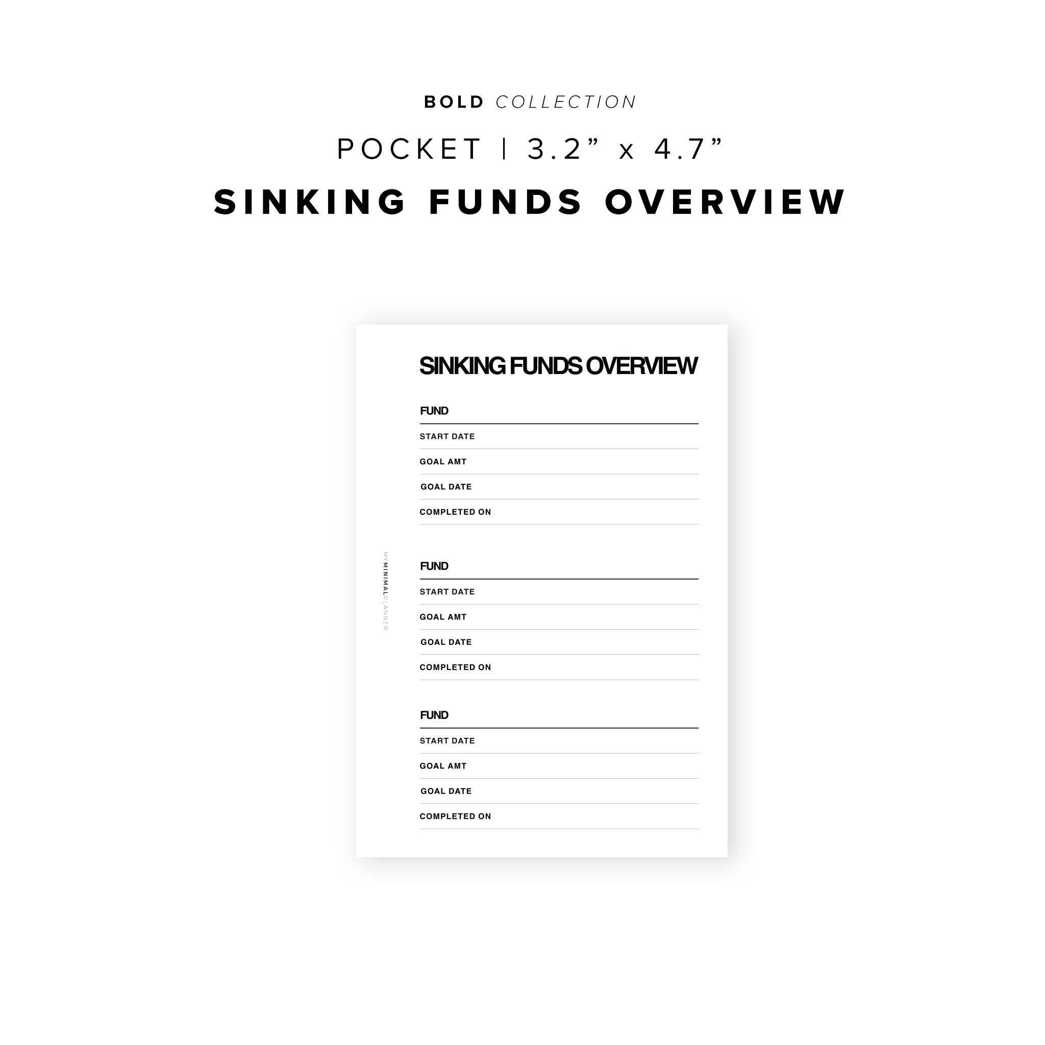 PR118 - Sinking Funds Overview - Printable Insert