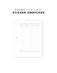 PR22 - Sticker Swatches - Printable Insert