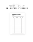 PR117 - Expense Tracker (V2) - Printable Insert