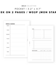 PR92 - Week on 2 Pages / WO2P - Printable Insert