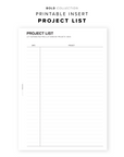 PR72 - Project List - Printable Insert