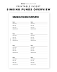 PR118 - Sinking Funds Overview - Printable Insert
