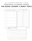 PPC12 - The Book Lovers 4 - Printable Planner Cards