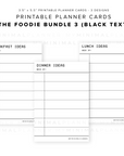 PPC19 - The Foodie Bundle 3 - Printable Planner Cards