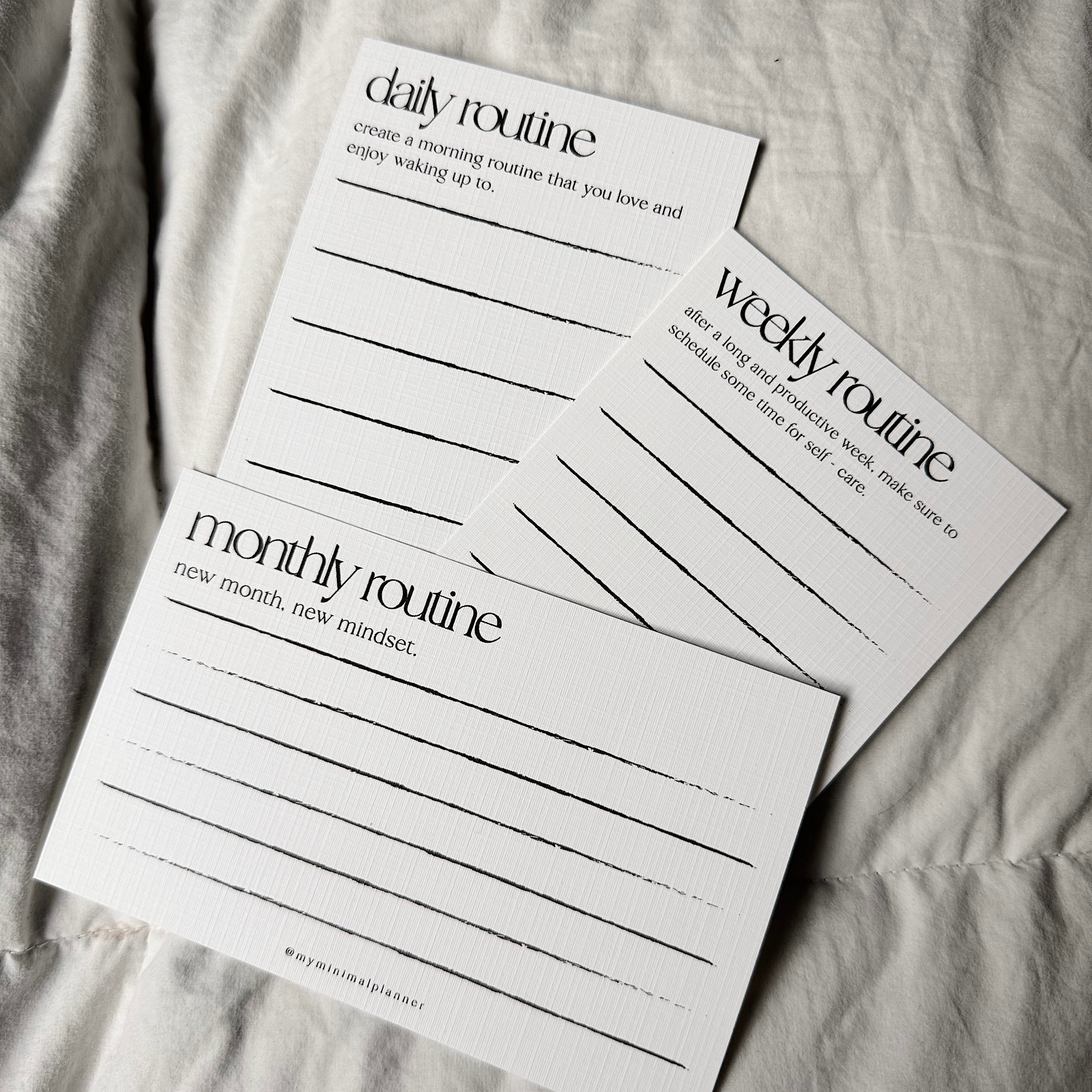 PPC05 - The Routines - Printable Planner Cards