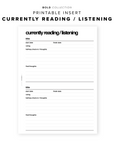 PR181 - Currently Reading/Listenting - Printable Insert