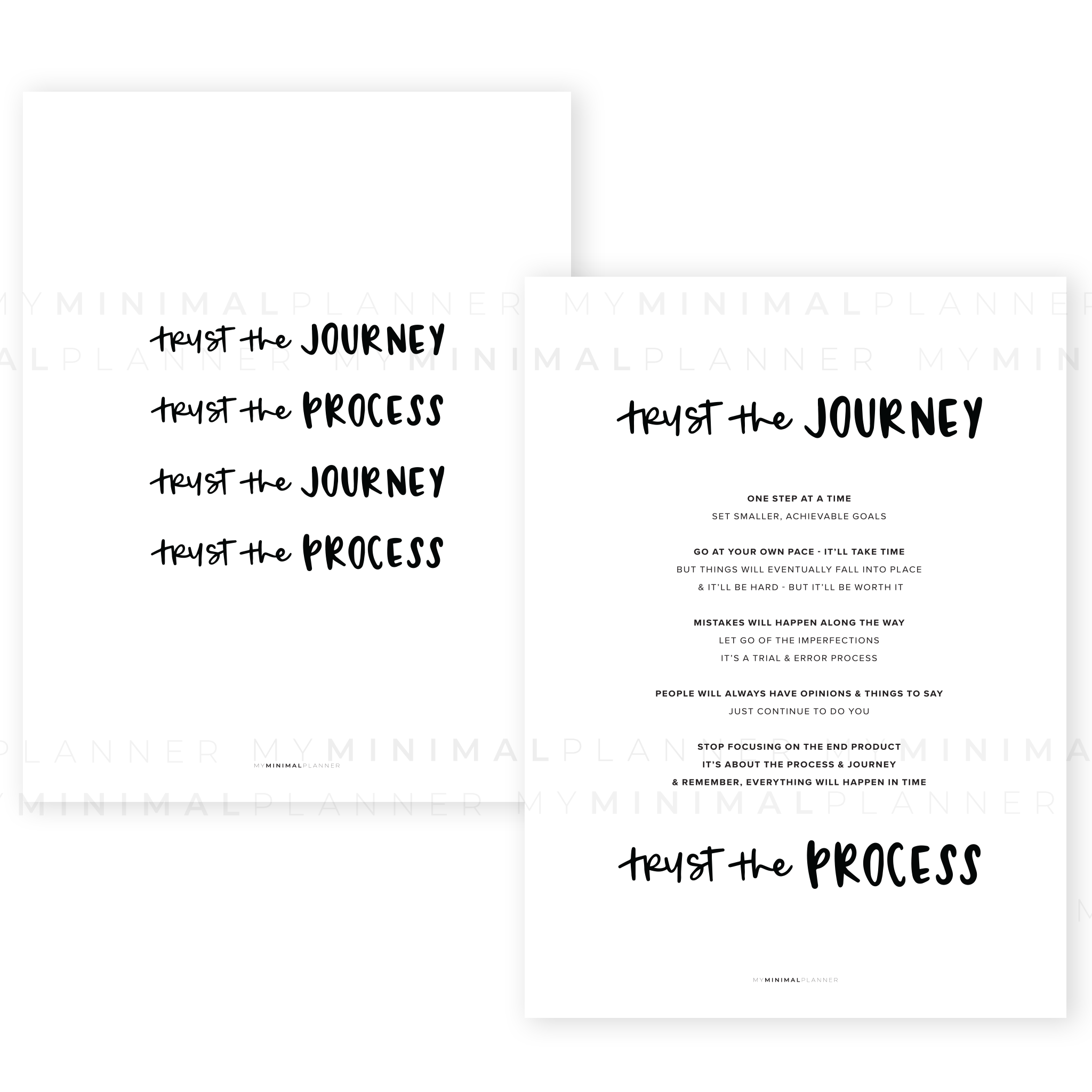 PRD106 - Trust the Journey and Process - Printable Dashboard