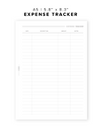 PR08 - Expense Tracker - Printable Insert