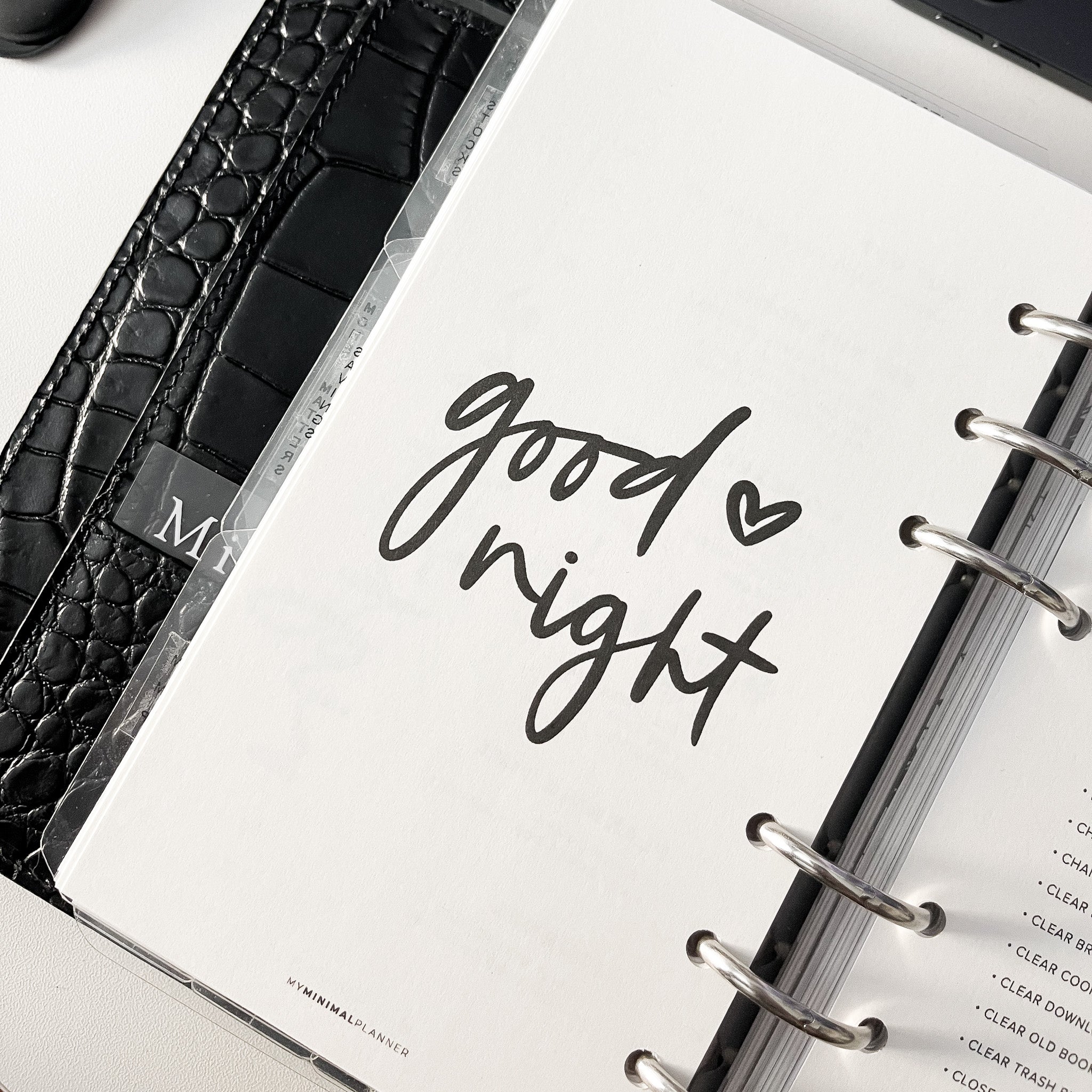 PRD63 - The Night Time Routine - Printable Dashboard β My Minimal Planner
